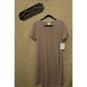 Lularoe Med. Carly Heather gray microstripe